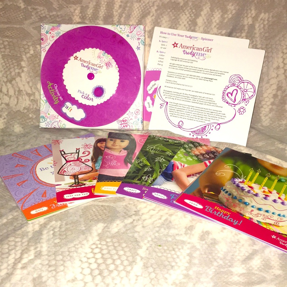 American Girl activity cards
